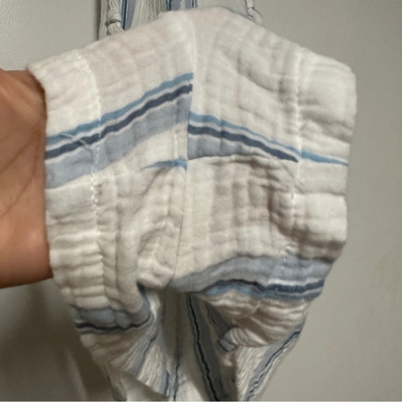 ocean drive Striped Cotton Gauze Knotted overalls Size Medium - Picture 5 of 8